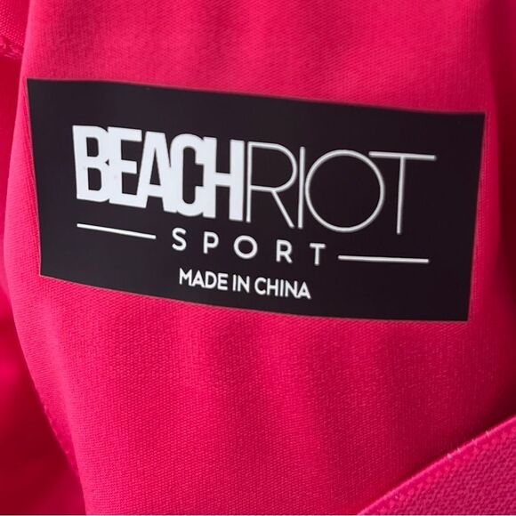 Revolve BeachRiot hot pink mini skort, NWOT, 3-color elastic waist, XS - Picture 7 of 8